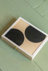 Wolfum Studio Hand Printed Birch Travel Backgammon Set