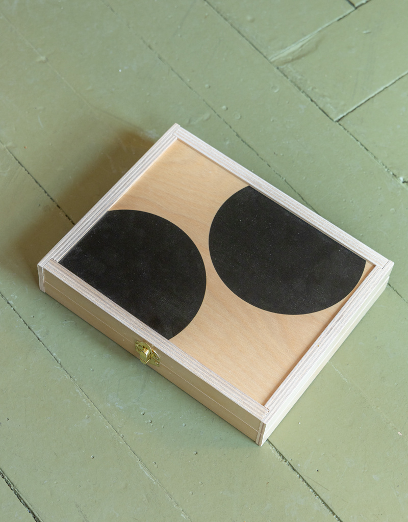 Wolfum Studio Hand Printed Birch Travel Backgammon Set