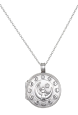 Satya Jewelry Mother Moon  Sterling Silver.Locket Necklace