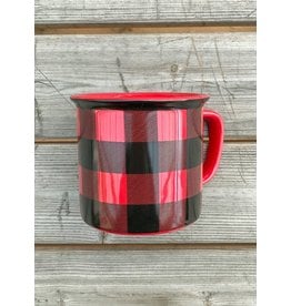 The Birch Store Buffalo Check Mug