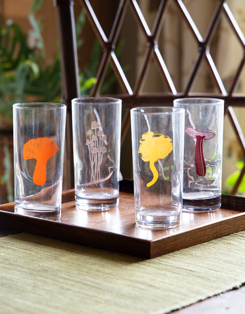 The Birch Store Set of 4 Mushroom Collins Glass^ Bright