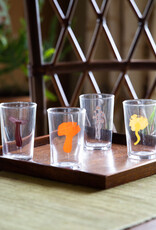 The Birch Store Set of 4 Mushroom  European Wine/ Juice Glass Brights