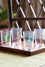 The Birch Store Set of 4 Botanical  European Wine/ Juice Glass Brights