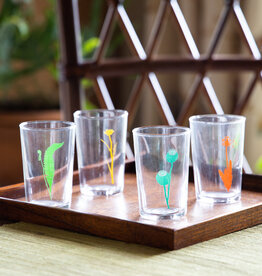 The Birch Store Set of 4 Botanical  European Wine/ Juice Glass Brights