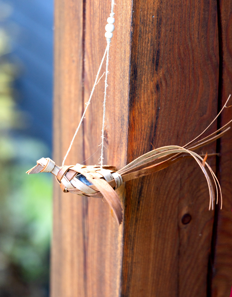 Tree to Table Woven Birch Bird Ornament