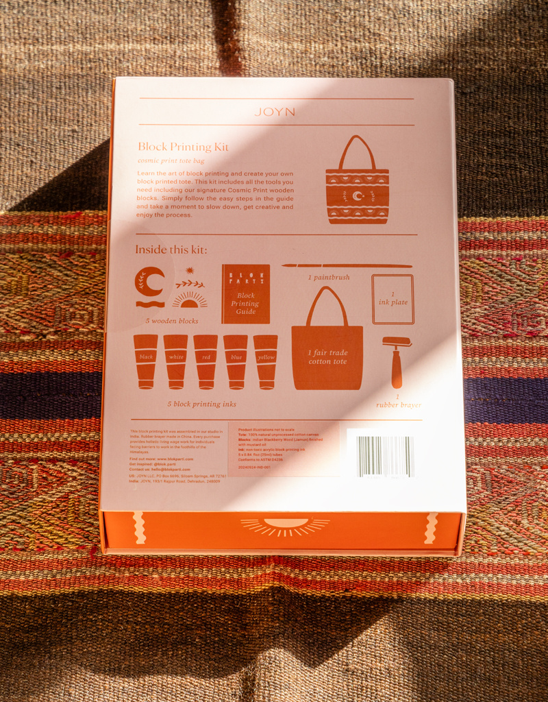 JOYN Block Print Tote Parti Kit