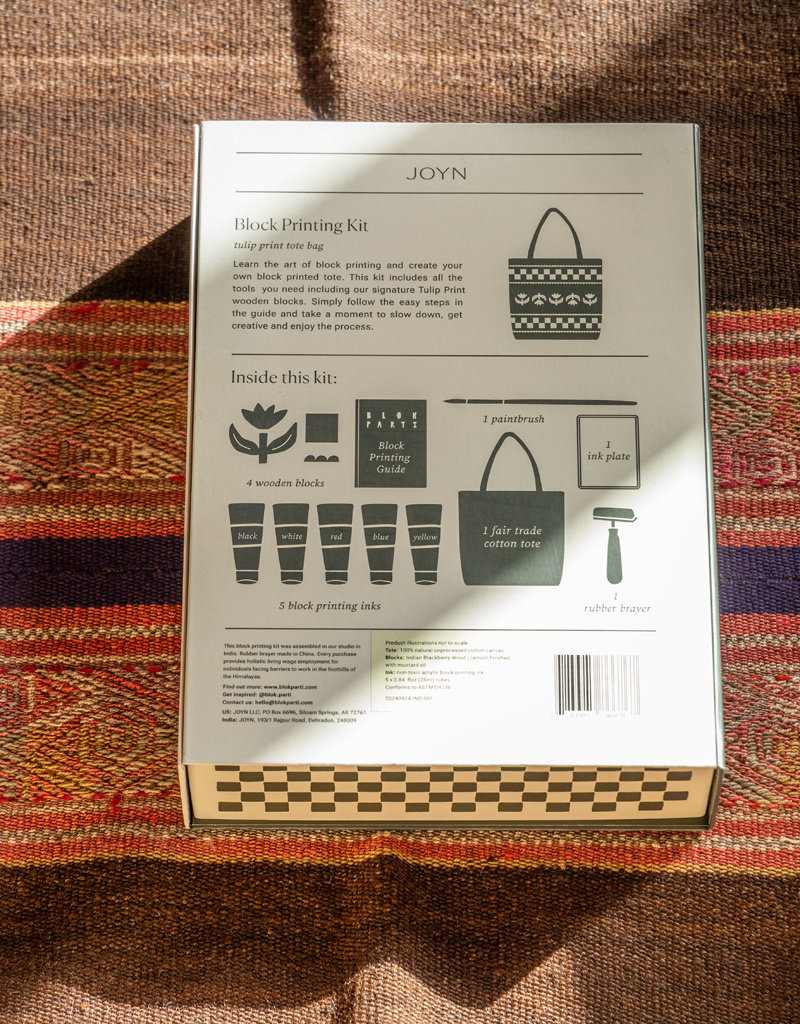 JOYN Block Print Tote Parti Kit