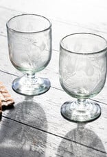 East Fork Pottery Etched Thistle Wine Glass