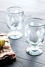 East Fork Pottery Etched Thistle Wine Glass