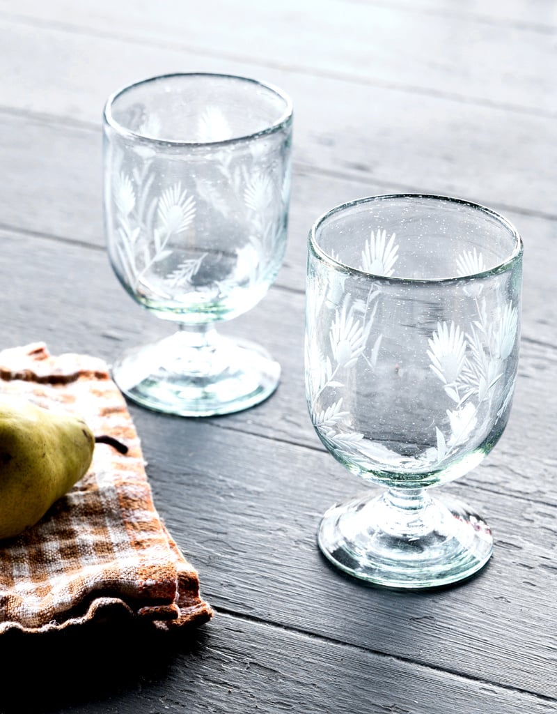 East Fork Pottery Etched Thistle Wine Glass