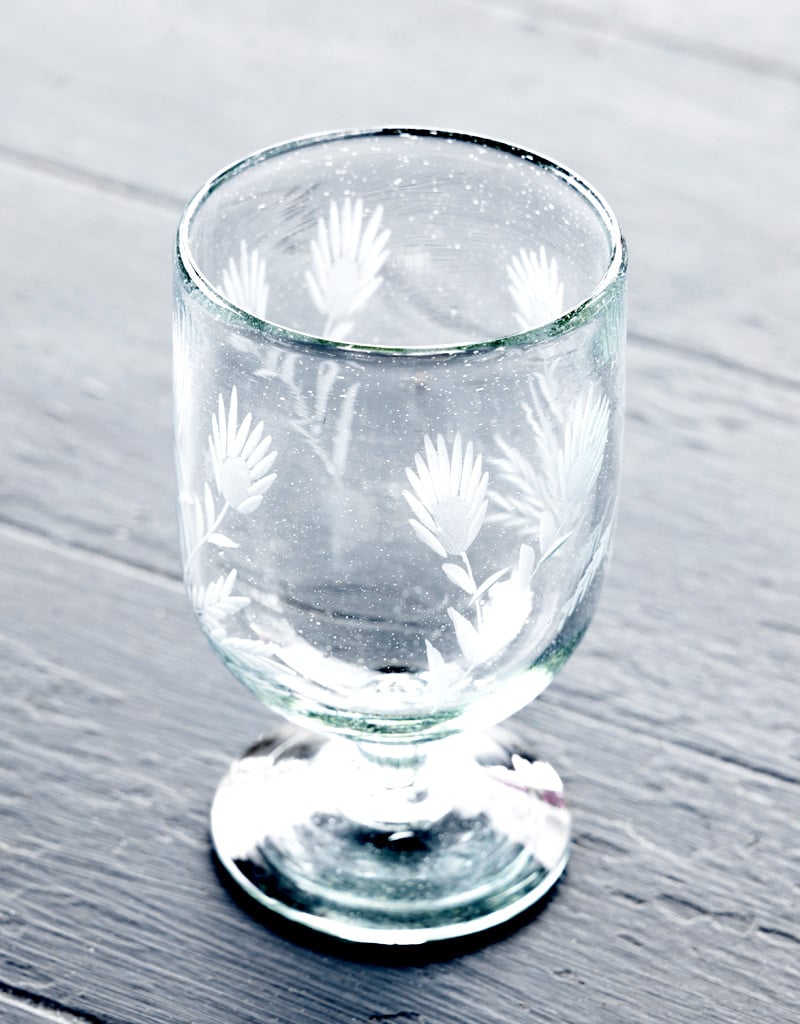 East Fork Pottery Etched Thistle Wine Glass