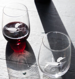 The Birch Store Loon Stemless Wine  Glass