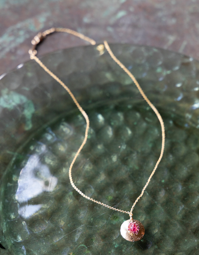 Dana Kellin Garnet & Pink Sapphire Spinel Seed Necklace