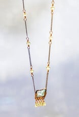 Dana Kellin Teal Quartz & Green Apatite Necklace
