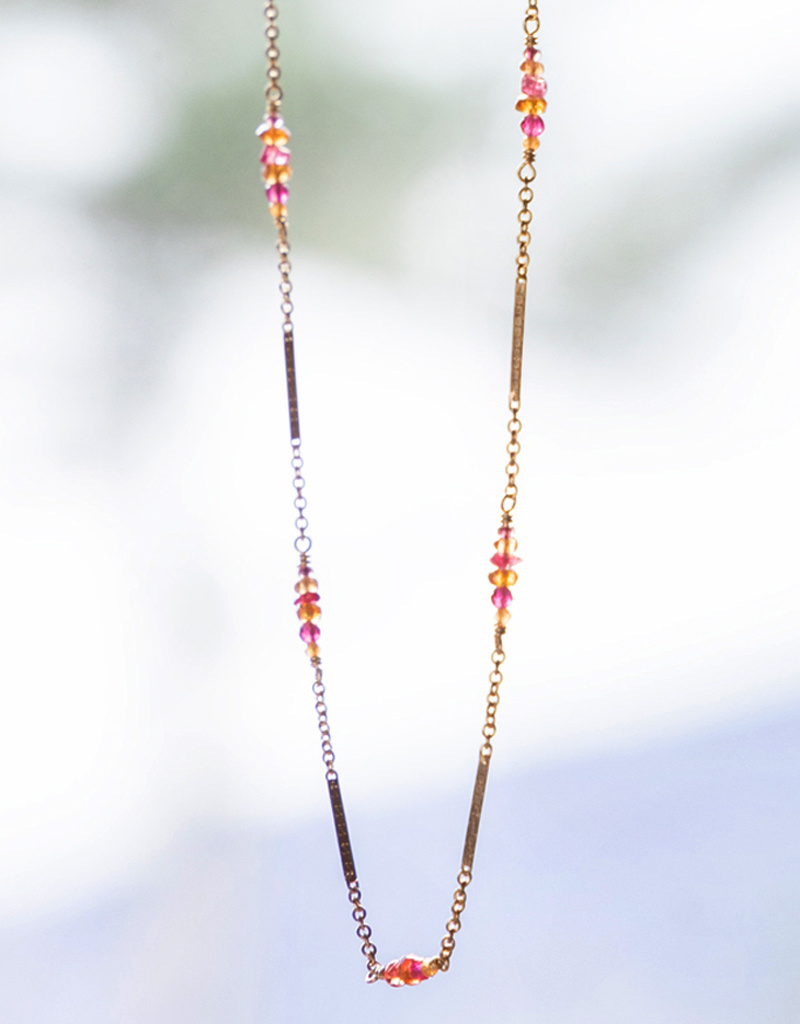 Dana Kellin Hibiscus Mix of Stones Necklace