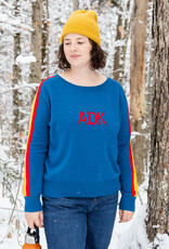 The Birch Store Cashmere ADK Sweater Striped Sleeve