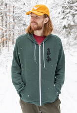 Salty Raven Zip Hoodie Pine Tree & Flock of Birds