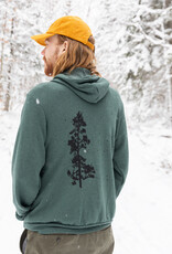 Salty Raven Zip Hoodie Pine Tree & Flock of Birds