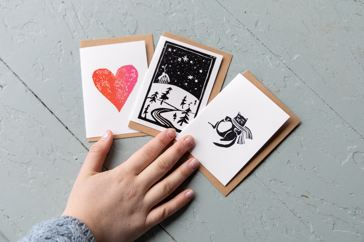 Maddy Schumacher Locally Made Hand Printed Greeting Cards