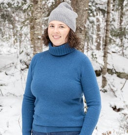 Kinross Cashmere Kinross Cashmere Chunky Trim Turtleneck