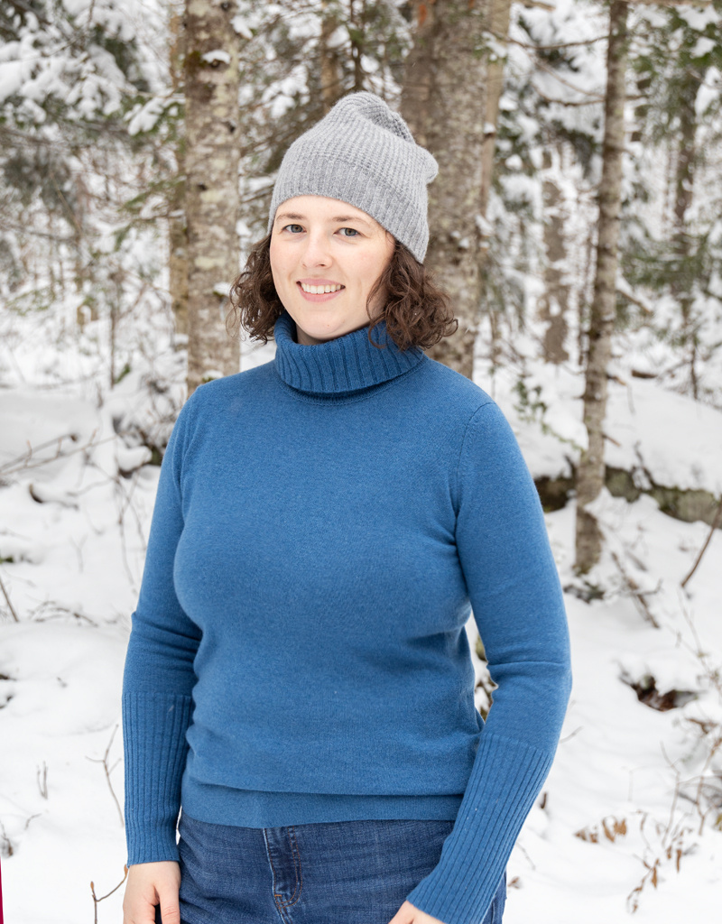 Kinross Cashmere Kinross Cashmere Chunky Trim Turtleneck