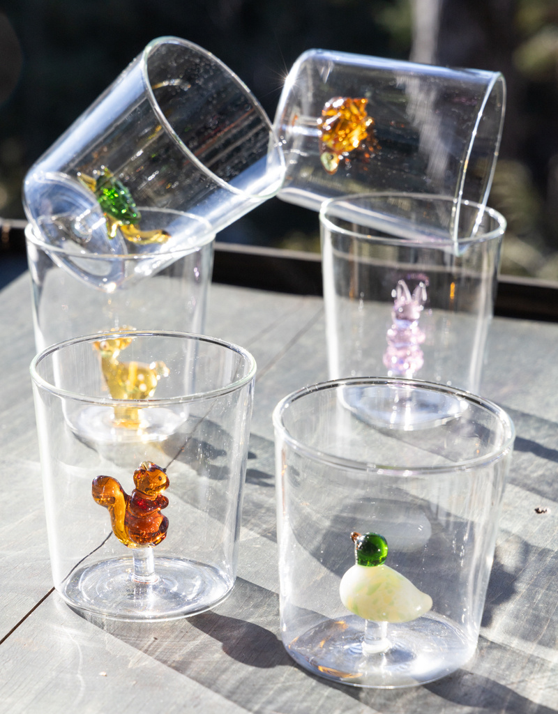 The Birch Store Glass with Built in Animal