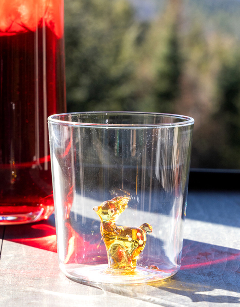 The Birch Store Glass with Built in Animal