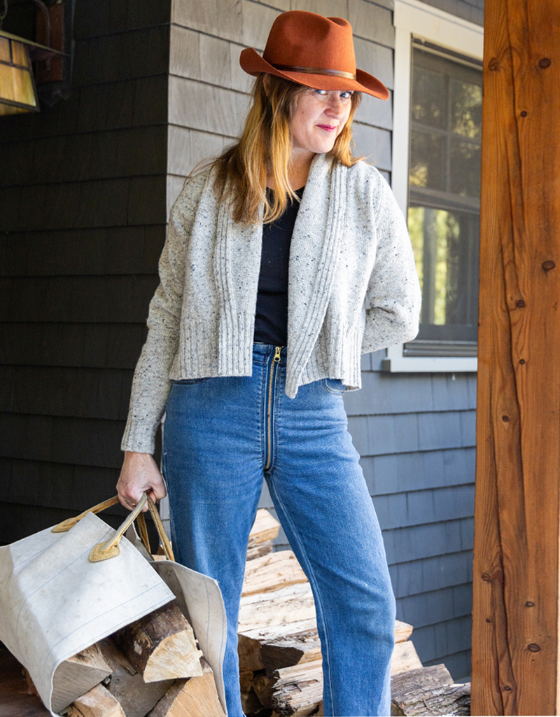 Oubas O Kent Donegal Merino Wool Short Cardigan