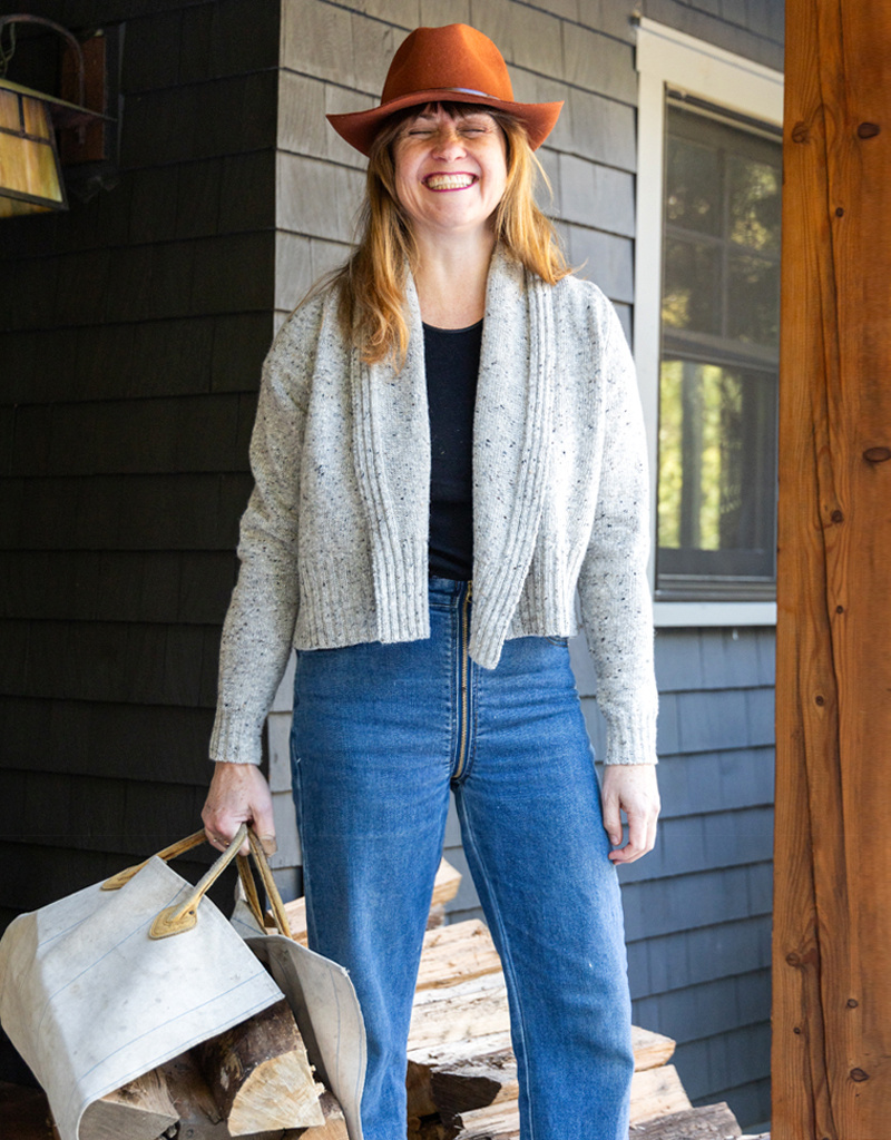 Oubas O Kent Donegal Merino Wool Short Cardigan