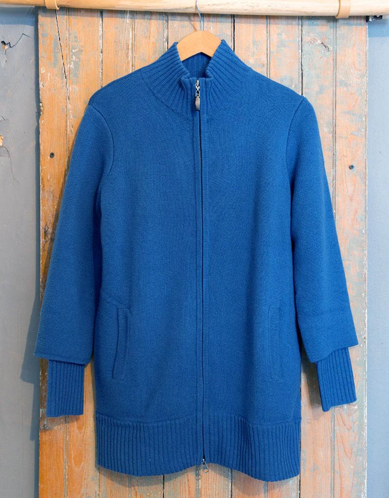 Kinross Cashmere Kinross Cashmere Zip Mock Cardigan Sweater