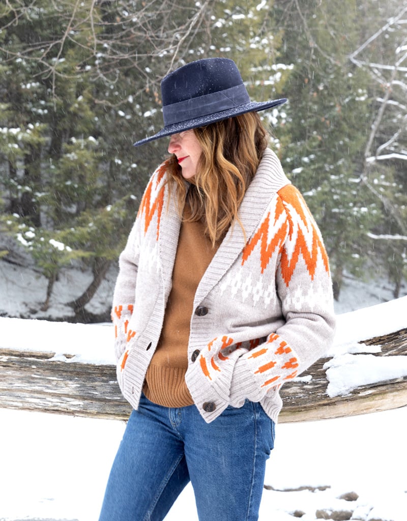 Kinross Cashmere Kinross Cashmere Fairisle Shawl Cardigan