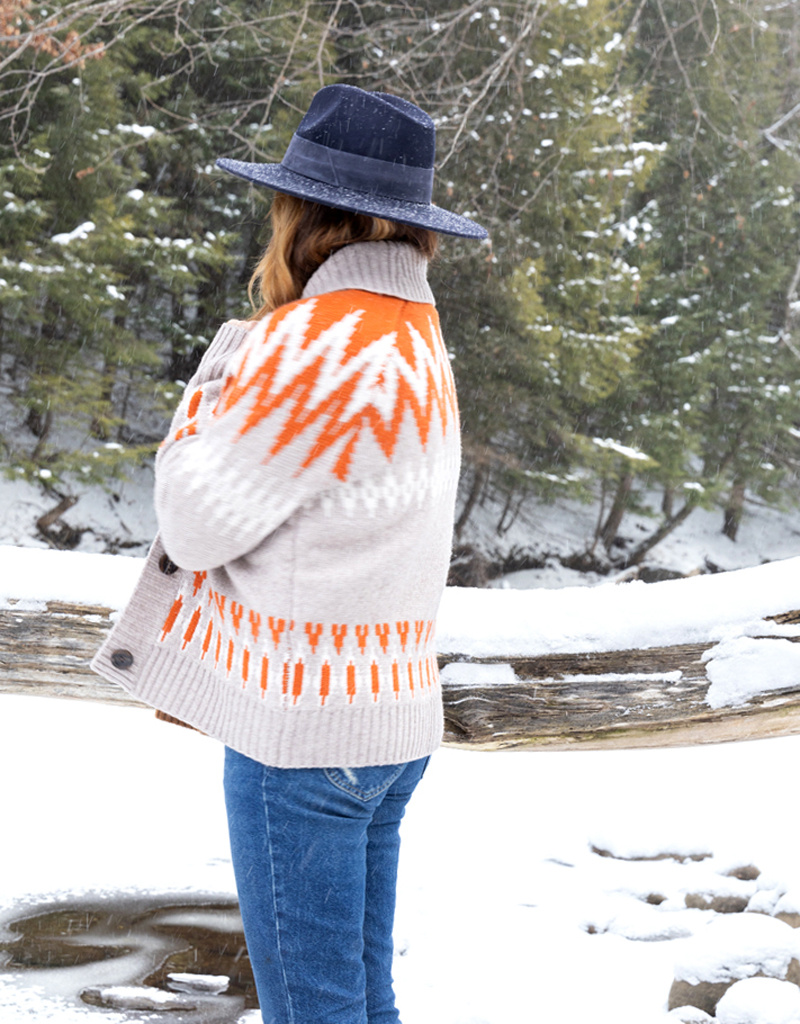 Kinross Cashmere Kinross Cashmere Fairisle Shawl Cardigan