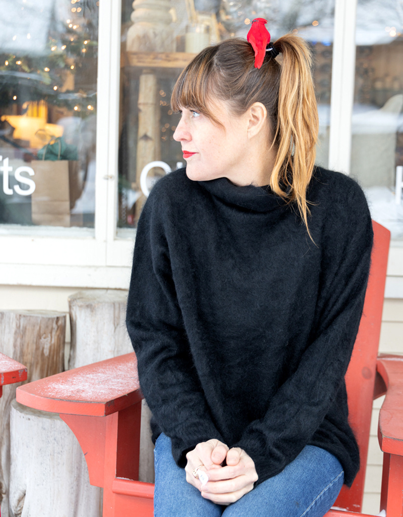 Kinross Cashmere Kinross Brushed Cashmere Funnel Sweater