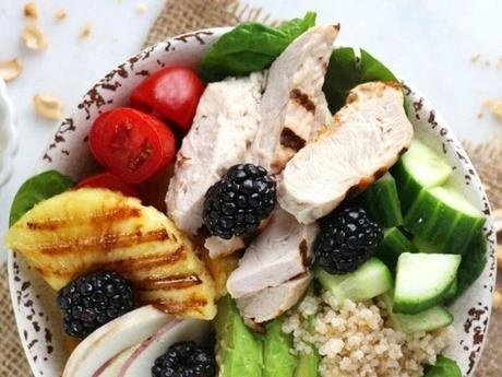 HEALTHY TURKEY BOWL WITH CASHEW DRESSING