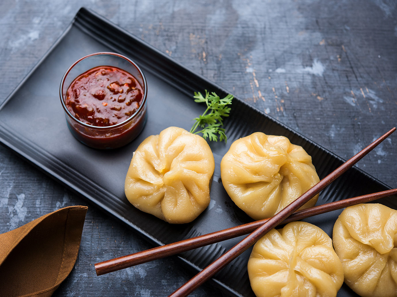 RED CURRRY TURKEY OR CHICKEN DUMPLINGS WITH MAPLE SOY DIPPING SAUCE
