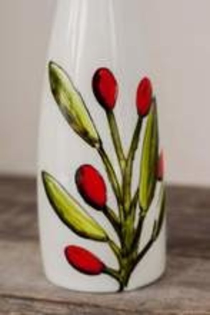 Pero Hand Painted Oil and Balsamic Stoneware Bottle 400ml