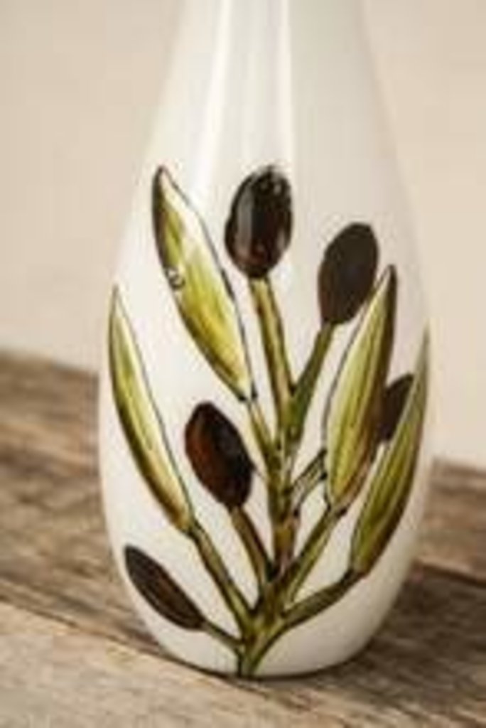 Pero Hand Painted Oil and Balsamic Stoneware Bottle 400ml