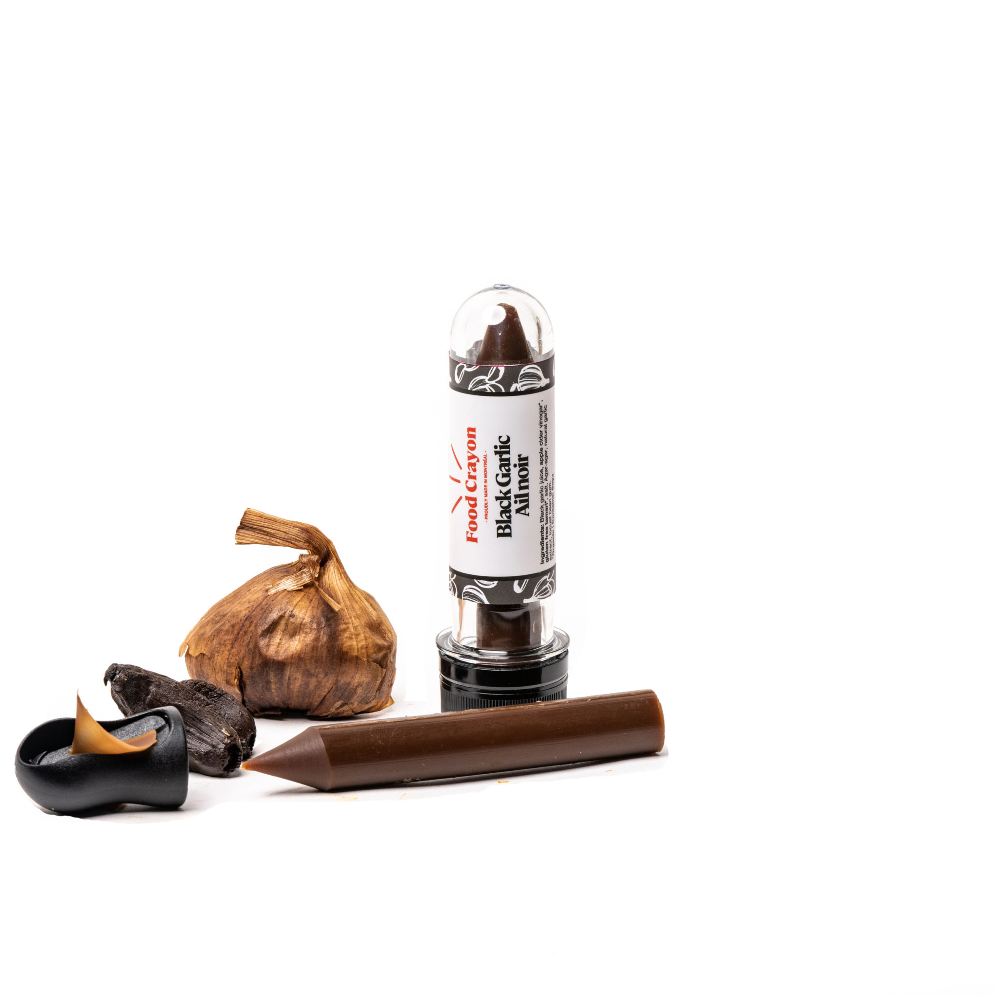 Épices a tailler FOOD CRAYON Montréal Québec Ail noir Sous les Oliviers