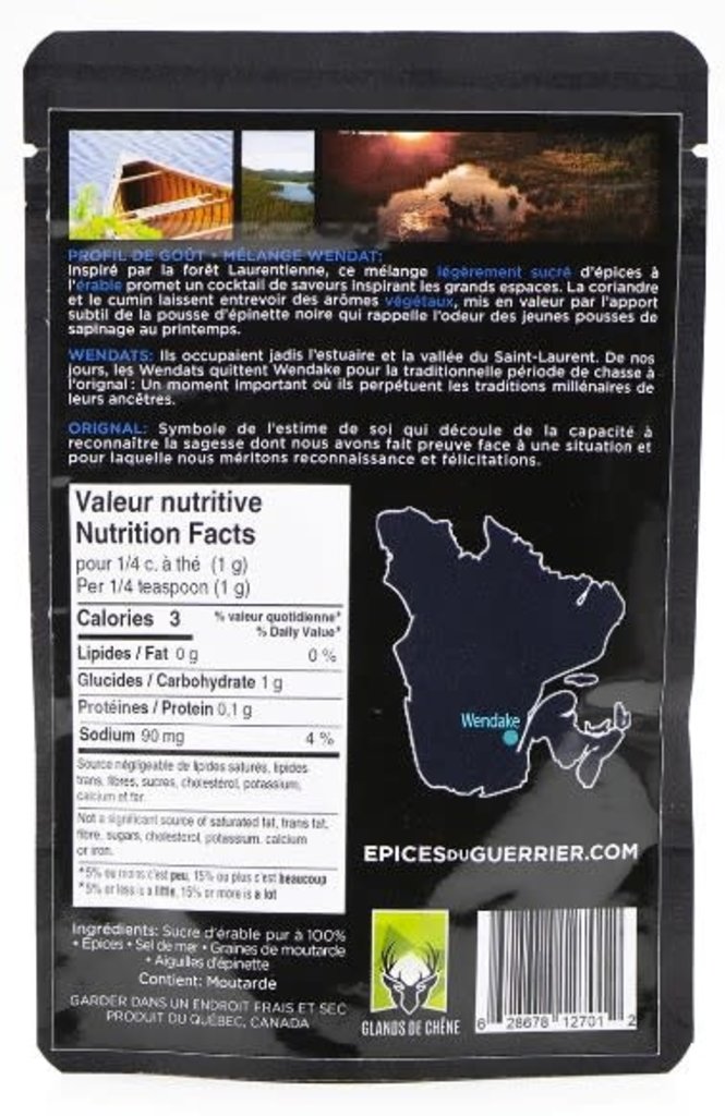 Les Épices du Guerrier Wendat Blend 60g