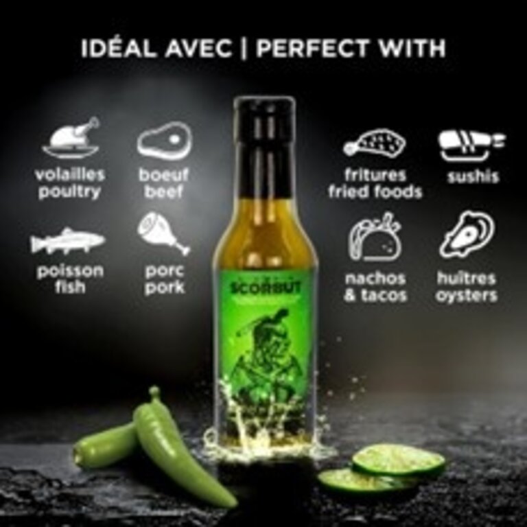Les Épices du Guerrier LA SCORBUT Sauce Piquante Érable et Lime