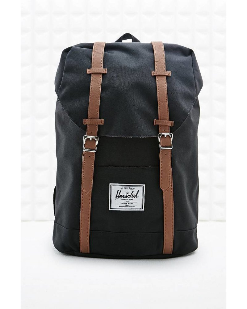 Black and brown backpack