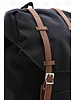Black and brown backpack