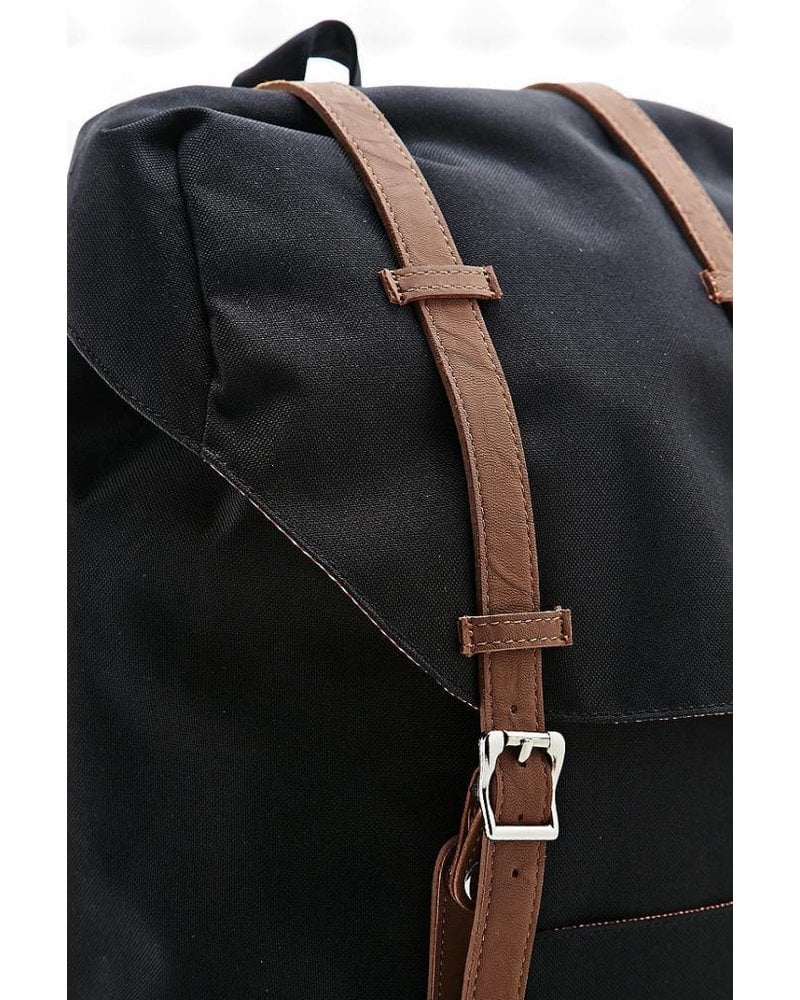 Black and brown backpack