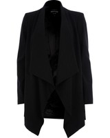 Black open coat