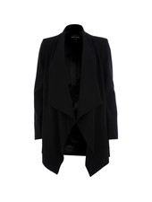 Black open coat