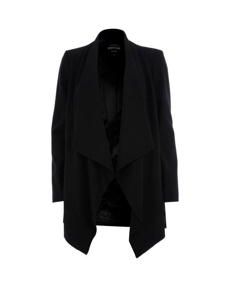 Black open coat