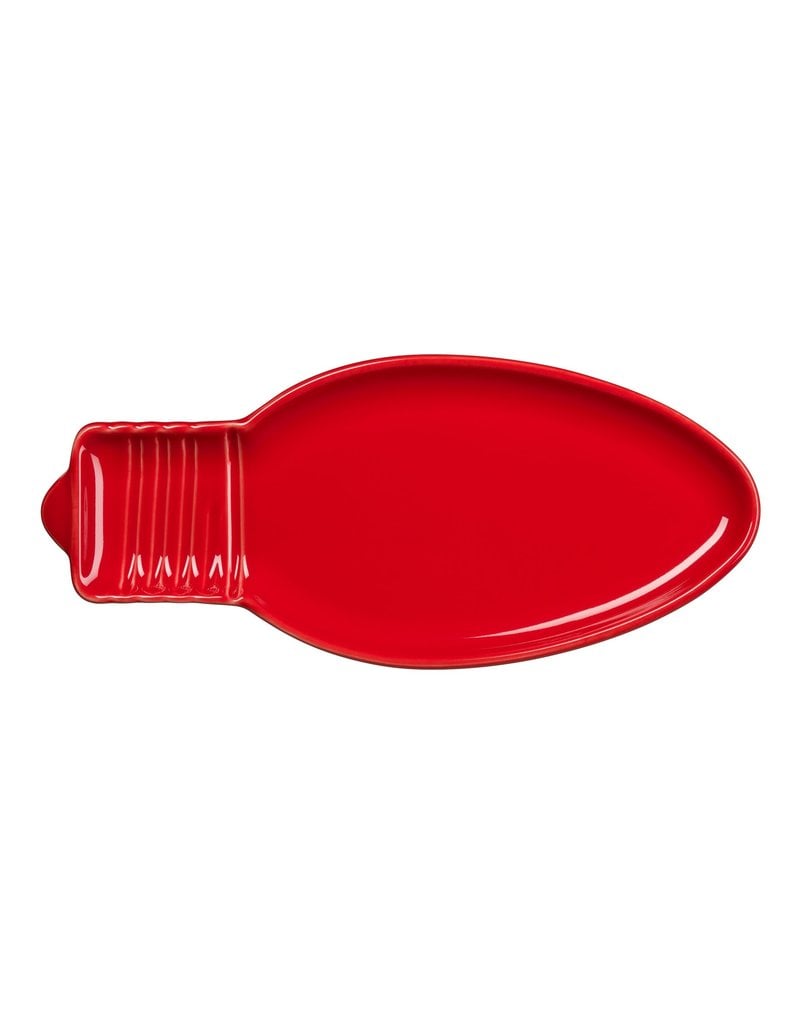 The Homer Laughlin China Company Light Bulb Plate Scarlet