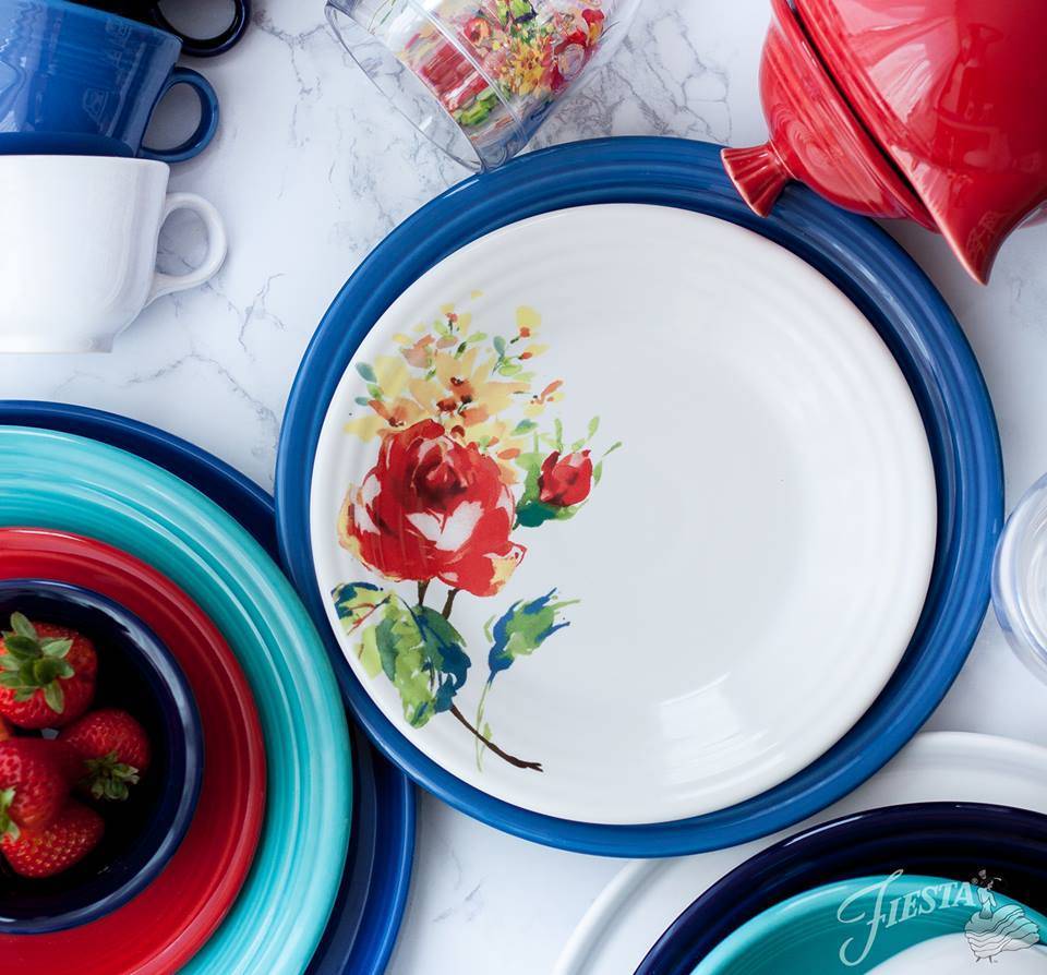 Luncheon Plate 9" Floral Bouquet Canton Dish Barn