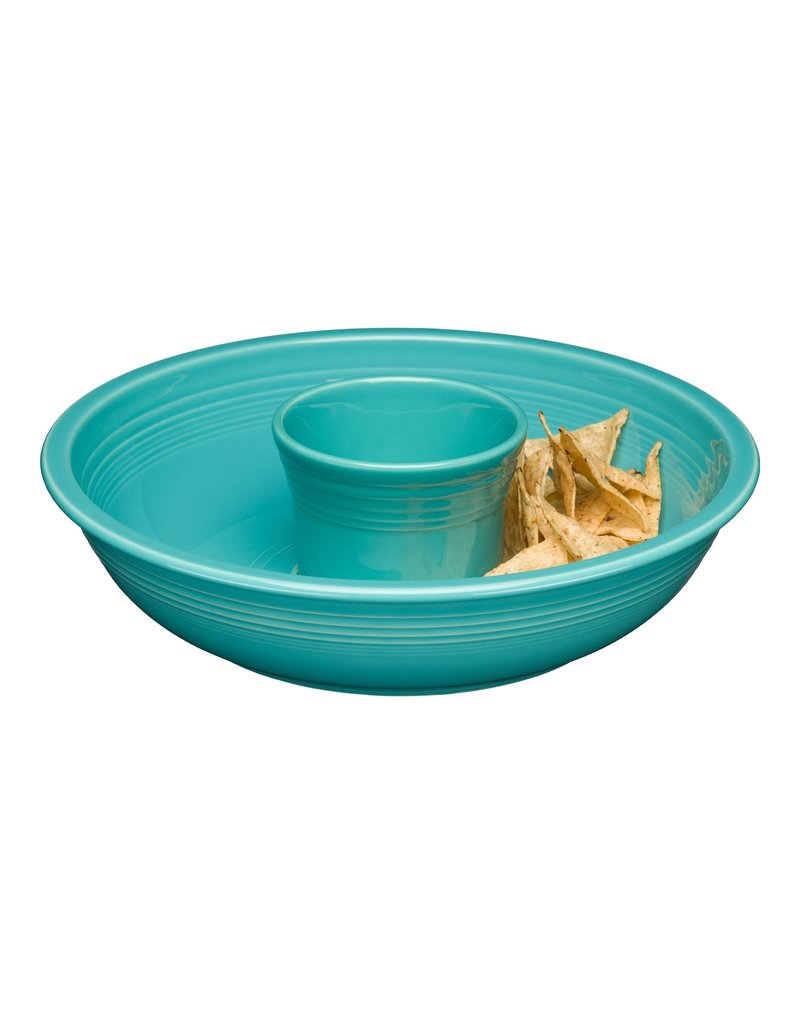 The Homer Laughlin China Company Chip & Dip Set Turquoise