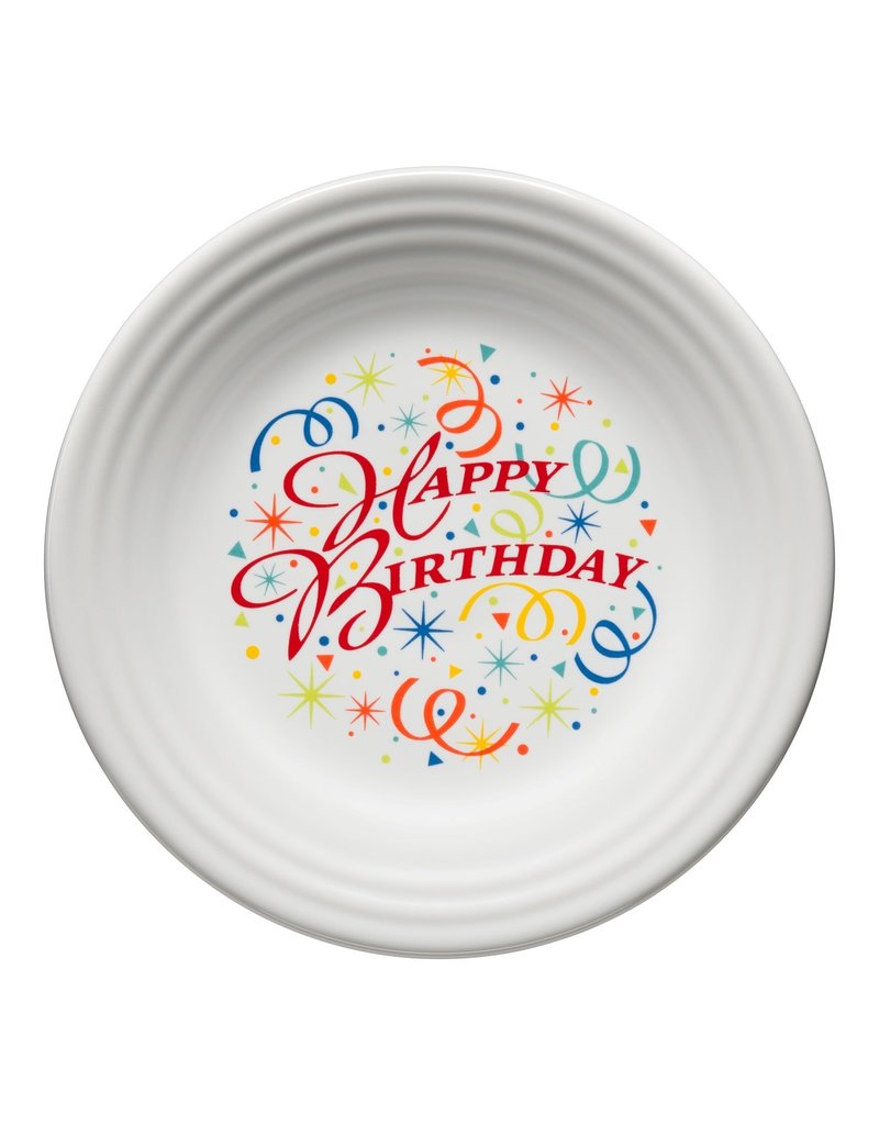 The Fiesta Tableware Company Happy Birthday Luncheon Plate 9"